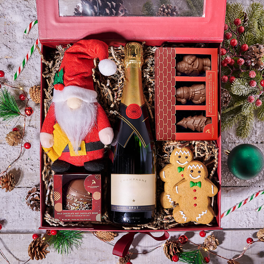 Christmas Wine and Sparkling Treats – how the gift is presented