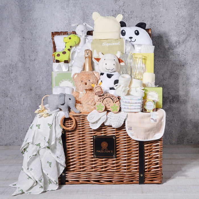 Deluxe Baby Comforts & Champagne Celebration Gift