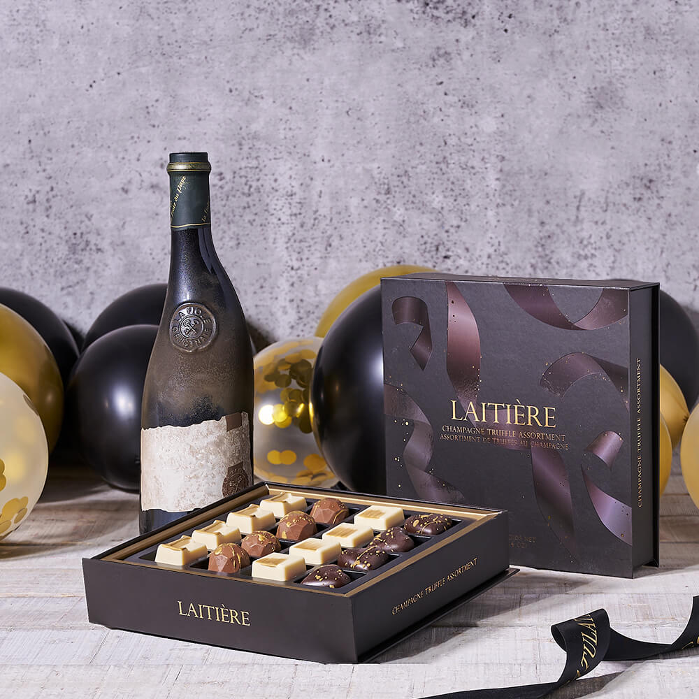 Wine & Chocolate Commencement Gift – how the gift is presented