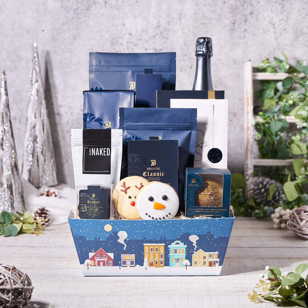 Sparkling Wine Gift Tray Holiday – how the gift is presented
